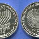 1974 Germany Silver 5 Marks  Constitutional Law- BU