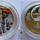 Rare 2011 Mongolia Large Silver Proof Color 500 Space Exploration