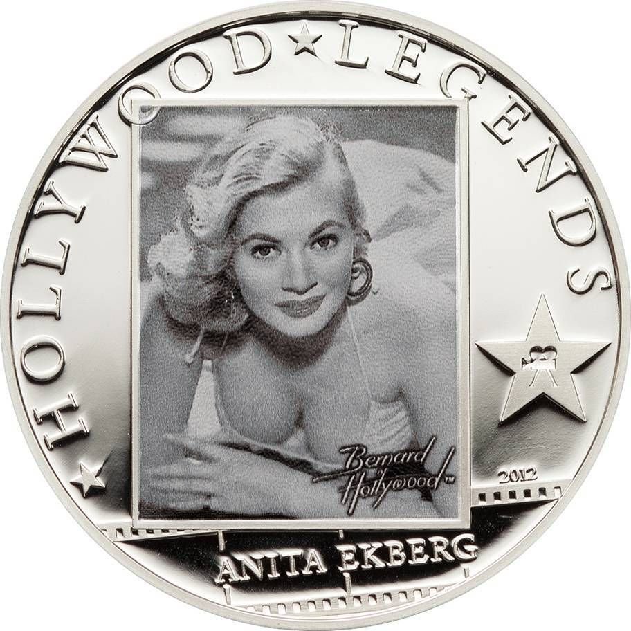 2012 Cook Is Large  Silver 5$ Hollywood  Legends-Anita Ekberg