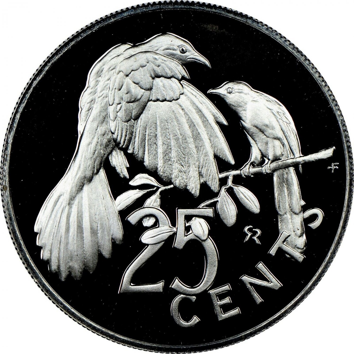 1975 British Virgin Is. Proof 25 c- Mangrove Cuckoo bird