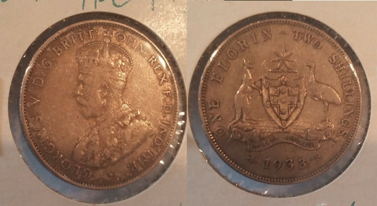 Rare 1933 Australia silver Florin