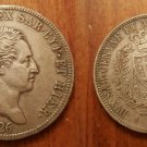 1826 L Sardinia Italy Large Silver 5 Lira