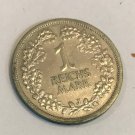 Scarce 1925 J Germany silver 1 Mark- Nice
