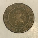 1861 French Belgium 10 centimes