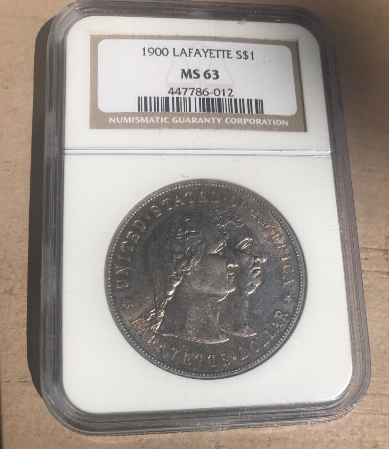 1900 USA Lafayette $1 NGC MS 63