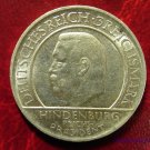 Scarce 1929 G  Germany Silver 3 marks-Hindenburg/Constitution-Nice