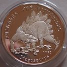 1993 Guinea Bissau Silver Proof 10000 Pesos-Dinosaur-Stegosaurus-Rare