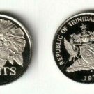 1977 Trinidad &Tobago Proof 10 c Hibiscus flower