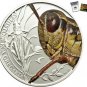 Rare 2010 Palau Large Silver Proof color $2 Grasshopper-mintage 1000-Box