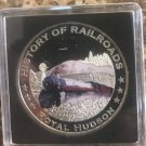 Rare Liberia 2011 Large Silver Color $5-History Railroads-Royal Hudson Nice Box