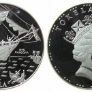 1993 Tokelau Large silver Proof  $5 Sailing Ship Pandora