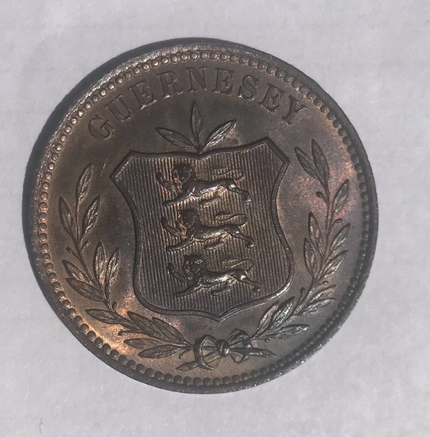 Rare 1889 Guernsey 8 Doubles-Nice #2