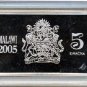 Rare 2005 Malawi Silver Proof 5 Kwacha WWII ships HMS Hood