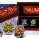 RARE Rwanda 2012 3 Huge 500 Francs Year of the Dragon Prestige Set