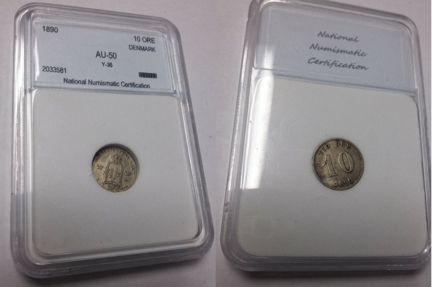 1890 Sweden Silver 10 Ore