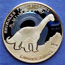 1994 Saharawi  Large silver  Proof 500 P-Dinosaur-Camarasaurus