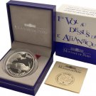 2002 France Large AG Proof 1.5 euro Lindbergh-Transatlantic Flight Airplane-Box