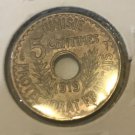 1919 5 Tunisia Centimes