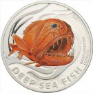 2011 Pitcairn  Color Proof Silver $2 Orange monster fish-Deep Sea