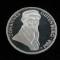 1968 Germany Silver Proof 5 Marks Printing Press Inventor Gutenberg