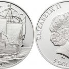 Cook Is 2012 Large Proof Silver  $5 Ship Amerigo Vespucci
