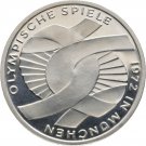 1972 F Germany Proof Silver 10 Mark- Munchen Olympics, Schielfe Knot