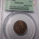 Rare 1921 Mexico 1 centavo-Eagle/ Snake-PCGS MS 64
