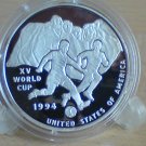 1994 Uganda Large Silver Proof  10000 Sh World Cup Soccer USA
