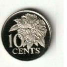 1974 Trinidad &Tobago Proof 10 c Hibiscus flower