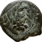 RARE Ancient Greece MACEDON  196-149 BC.PELLA Poseidon COW MONOGRAM BRONZE