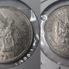 1874 Go Mexico silver 25 centavo-Eagle/ Snake-Nice