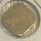 1943 Netherlands Curacao/Surinam 5 Cent