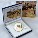 Rare 2013  Cook Is Silver Proof Color $2 Brazilian Wandering Spider-Gift Box