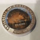 Liberia 2000 Large Color Silver Proof $10-Beaver