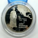 1992 Portugal Large Proof Silver 200 Esc Discovery California-Juan Cabrillo-