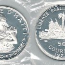 1973 Haiti Large Silver Proof 50 Gourdes-Woman and Child