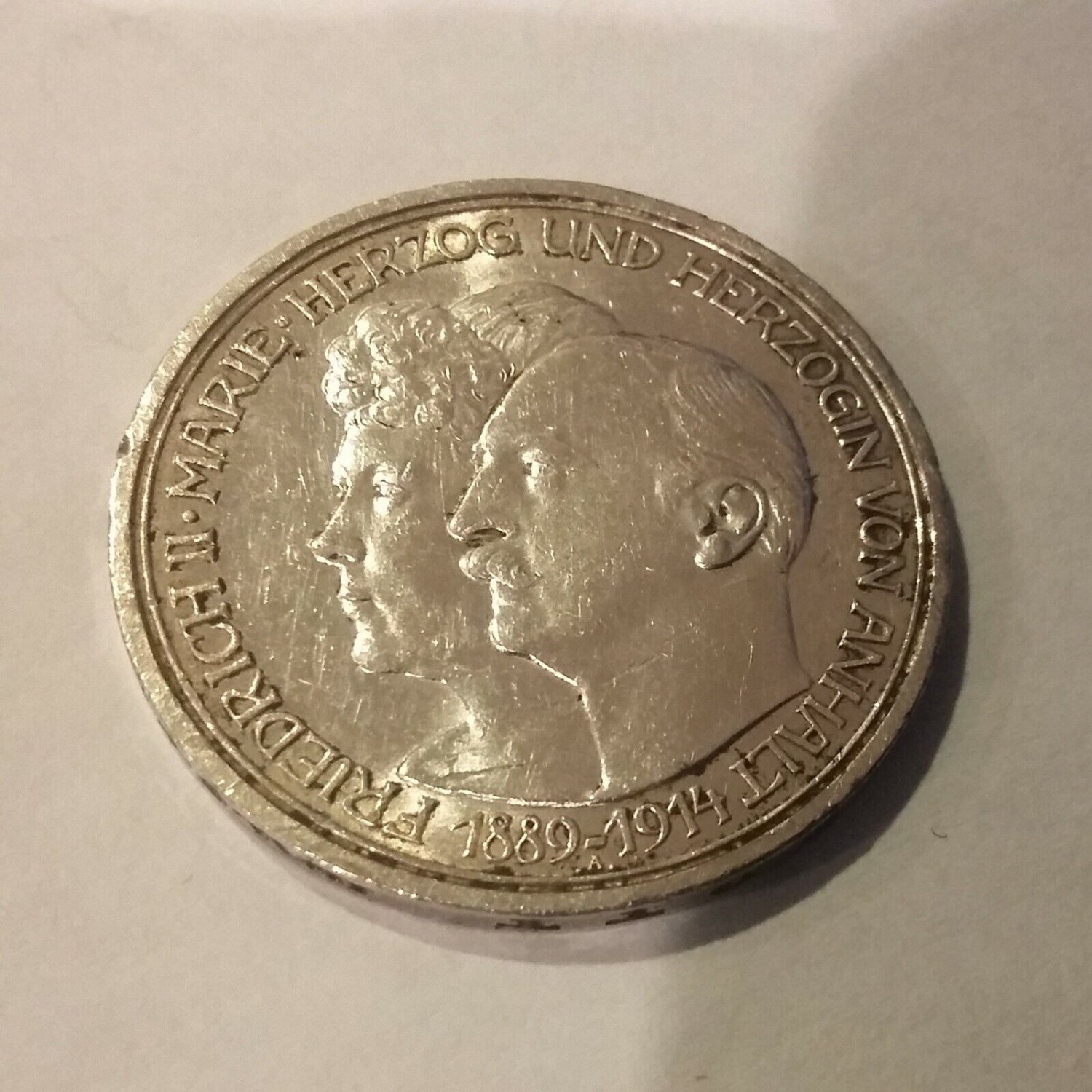 Anhalt 1914 (Germany) silver 3 Mark, #2