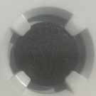 Rare 1762 Denmark 1/2 Skilling- NGC VF details