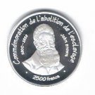 Rare 2007 Niger Silver proof 2500 fr essai pattern Abolition Slavery,John Brown