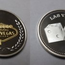 USA Large Gilt Silver Fabulous Las Vegas Casino Medal-Dice
