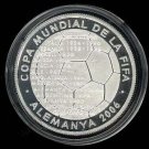 2003 Andorra Large Proof Silver 10 Diners World Cup soccer