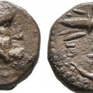 Ancient Greece 2-1 C BC PAMPHYLIA SELGE HERAKLES CLUB THUNDERBOLT BOW small AE