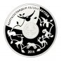 2014 Kyrgyzstan Large Silver Proof 10 Som- Bubo Owl; Nice Box,mintage 3000