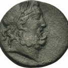 Ancient Greece  2-1 Cent BC PHRYGIA ABBAITIS ZEUS THUNDERBOLT WREATH #2