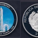 Mozambique 2010 Huge 50mm Color Medal-World Skyscrapers-Chicago Aqua Tower USA