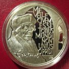 Rare 1991 Netherlands Large Proof Silver 2.5 Ecu  Erasmus Rotterdam