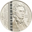 2008 Mongolia Large Silver Proof Color 500 Togrog Frederic Chopin