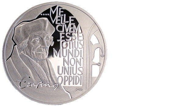 1991 Netherlands Large Proof Silver 25 Ecu  Erasmus Rotterdam