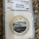 Rare 1998 Somalia Large Silver Proof Piedfort 250 shilling Titanic Slabbed