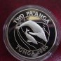 1986 Tonga Large silver Proof 2 Paanga WWF Whale